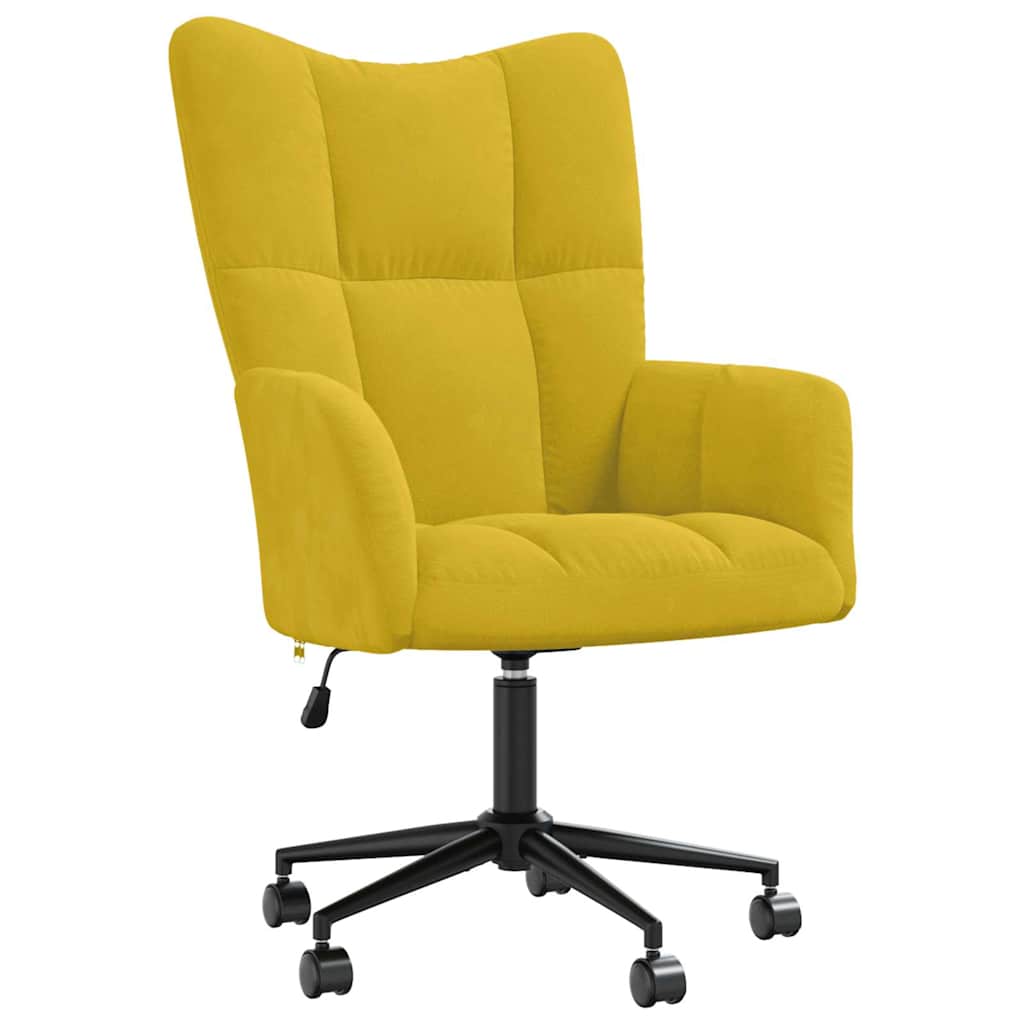 Vidaxl relaxstoel fluweel mosterdgeel