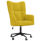 Vidaxl relaxstoel fluweel mosterdgeel
