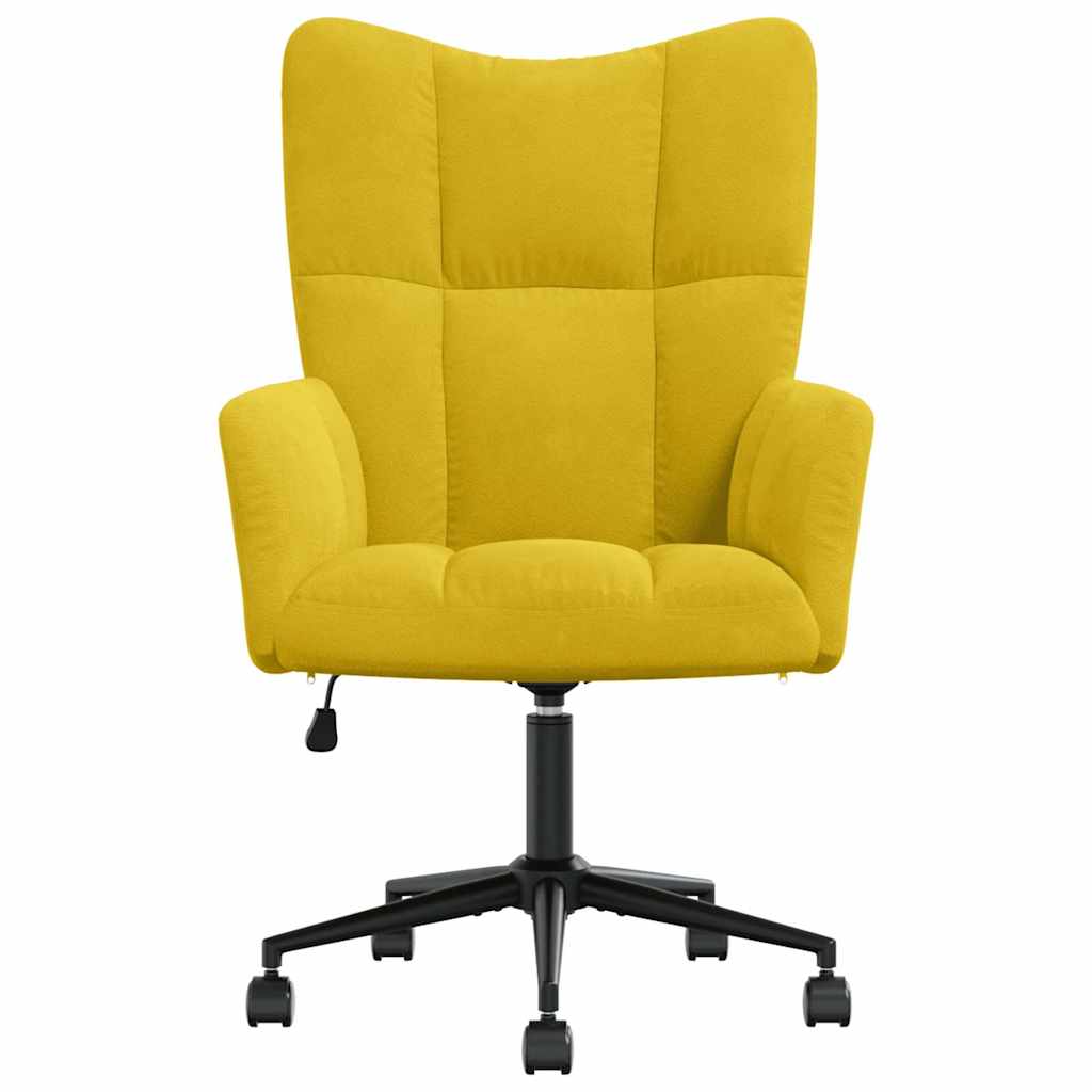 Vidaxl relaxstoel fluweel mosterdgeel