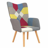 Vidaxl relaxstoel patchwork stof