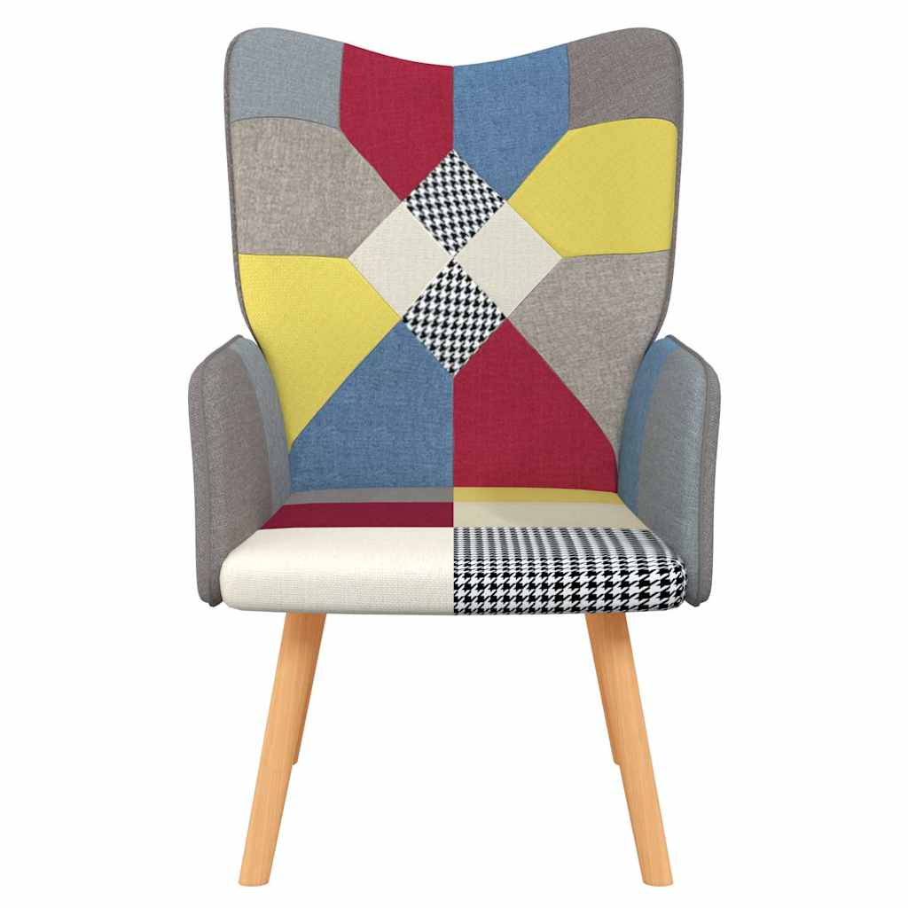 Vidaxl relaxstoel patchwork stof