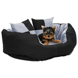 Coussin de chien vidaxl réversible et lavable 65x50x20 cm gris et noir