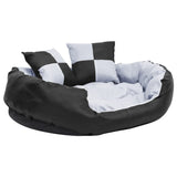 Vidaxl dog cushion reversible and washable 85x70x20 cm gray and black