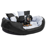 Vidaxl dog cushion reversible and washable 85x70x20 cm gray and black