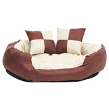 Vidaxl Cojón de perros reversible y lavable 85x70x20 cm de marrón y crema