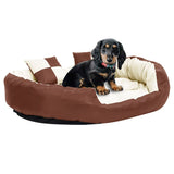 Coussin de chien vidaxl réversible et lavable 110x80x23 cm brun et crème