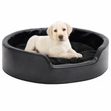 Vidaxl Dog Basket 69x59x19 cm en peluche et en cuir artificiel noir