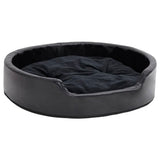 Vidaxl Dog Basket 79x70x19 cm en peluche et en cuir artificiel noir