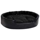 Vidaxl Hundekorb 90x79x20 cm Plüsch und künstliches Leder schwarz