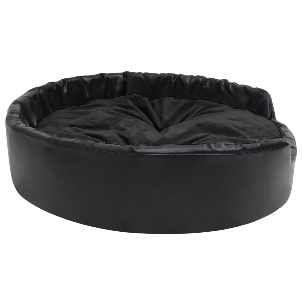 Vidaxl Dog Basket 99x89x21 cm peluche e cuoio artificiale nero