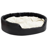 Vidaxl dog basket 99x89x21 cm Plush and artificial leather black and beige