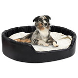 Vidaxl dog basket 99x89x21 cm Plush and artificial leather black and beige