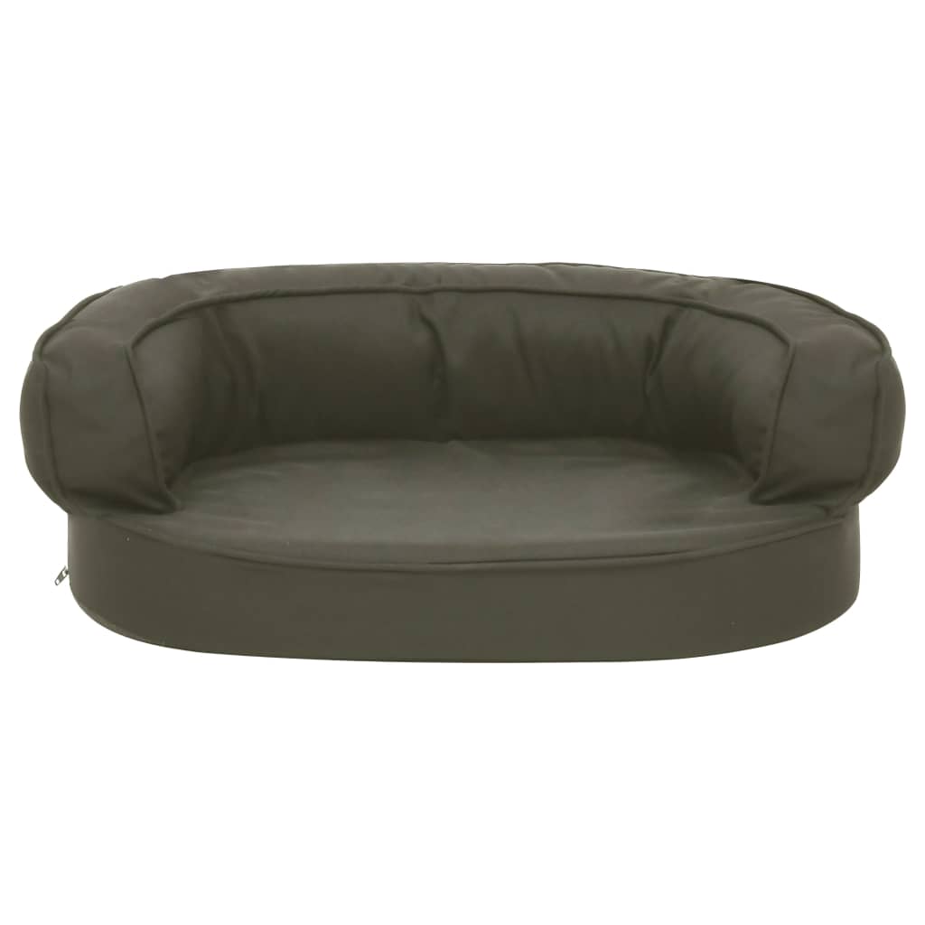 Vidaxl cama para perros lino ergonómico-aspecto 60x42 cm gris oscuro