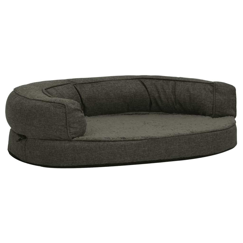 Vidaxl Chien lit ergonomique Look-look 75x53 cm enleceau gris foncé