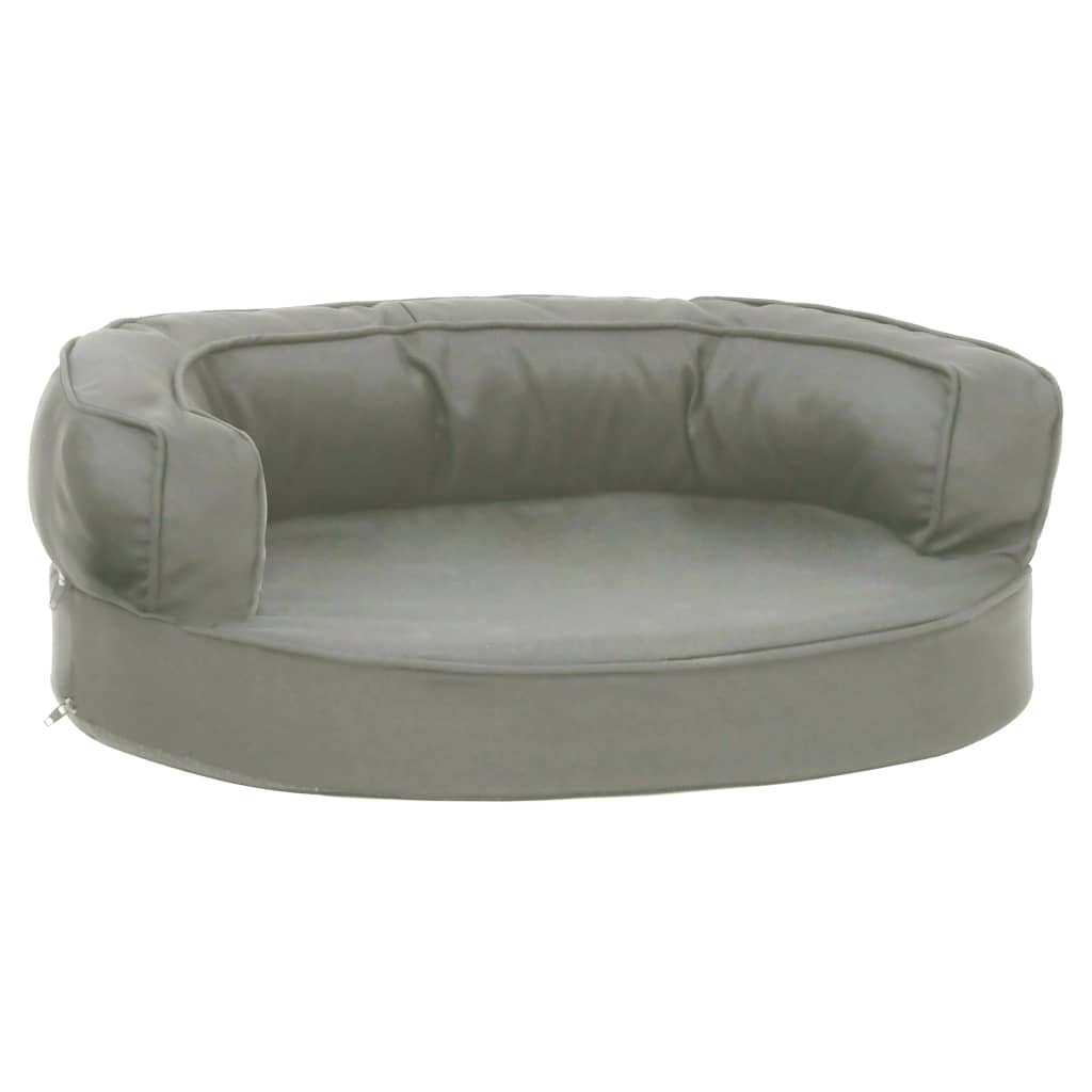 Vidaxl dog bed ergonomic linen look 60x42 cm gray