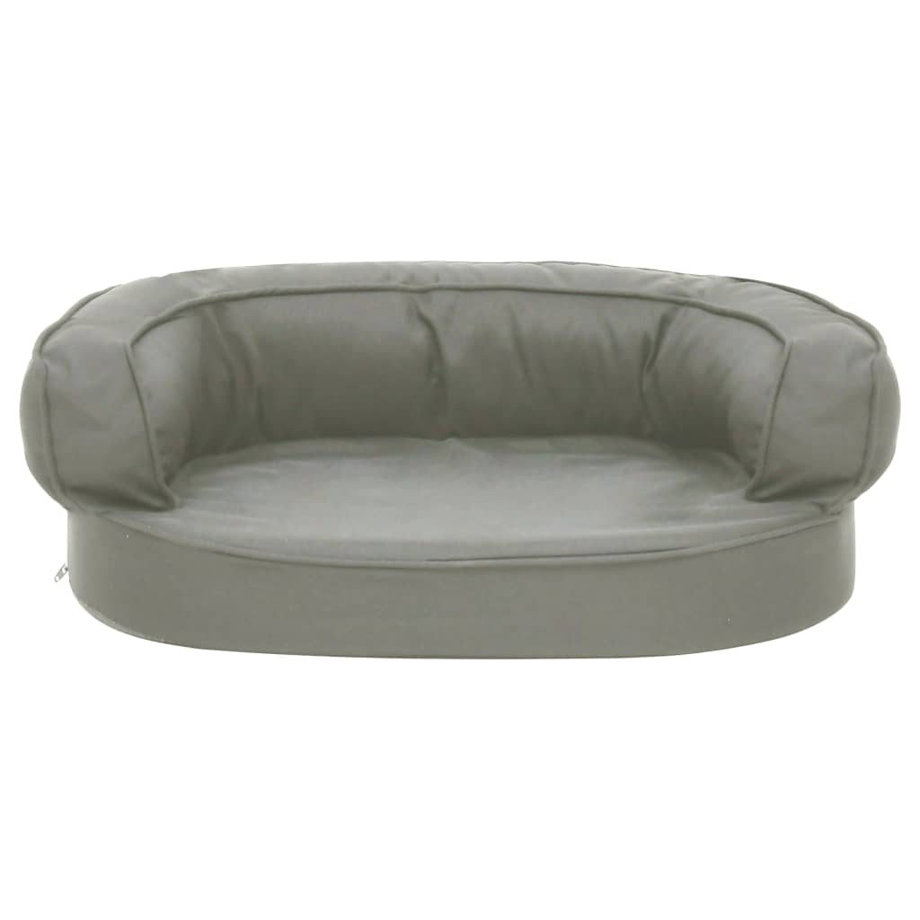 Vidaxl dog bed ergonomic linen look 60x42 cm gray