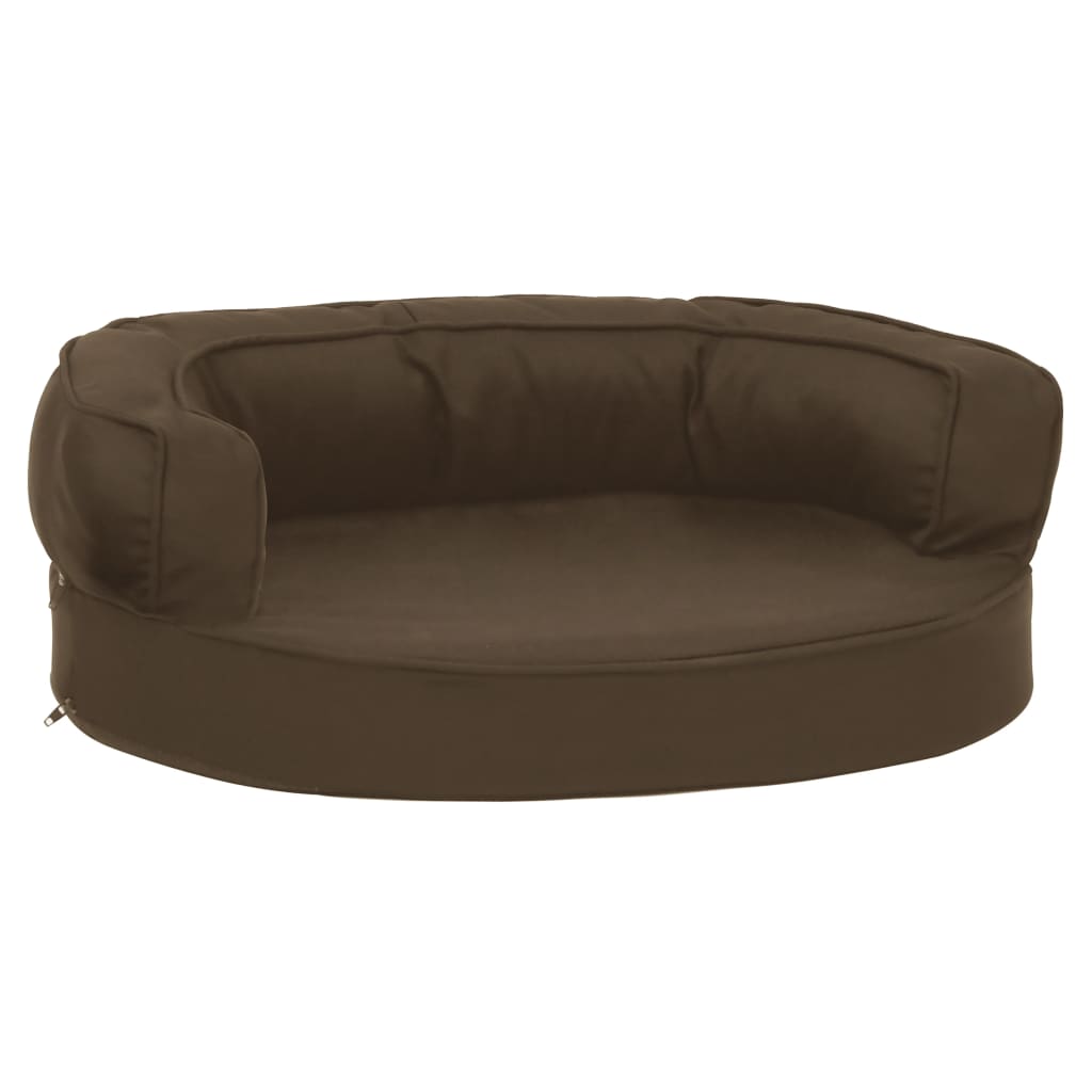 Vidaxl Dog bed ergonomic linen-look 60x42 cm brown