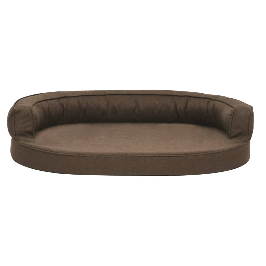 Vidaxl Dog Letto di lino ergonomico 75x53 cm marrone