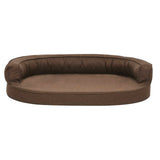 VidaXL dog bed ergonomic linen-look 75x53 cm brown