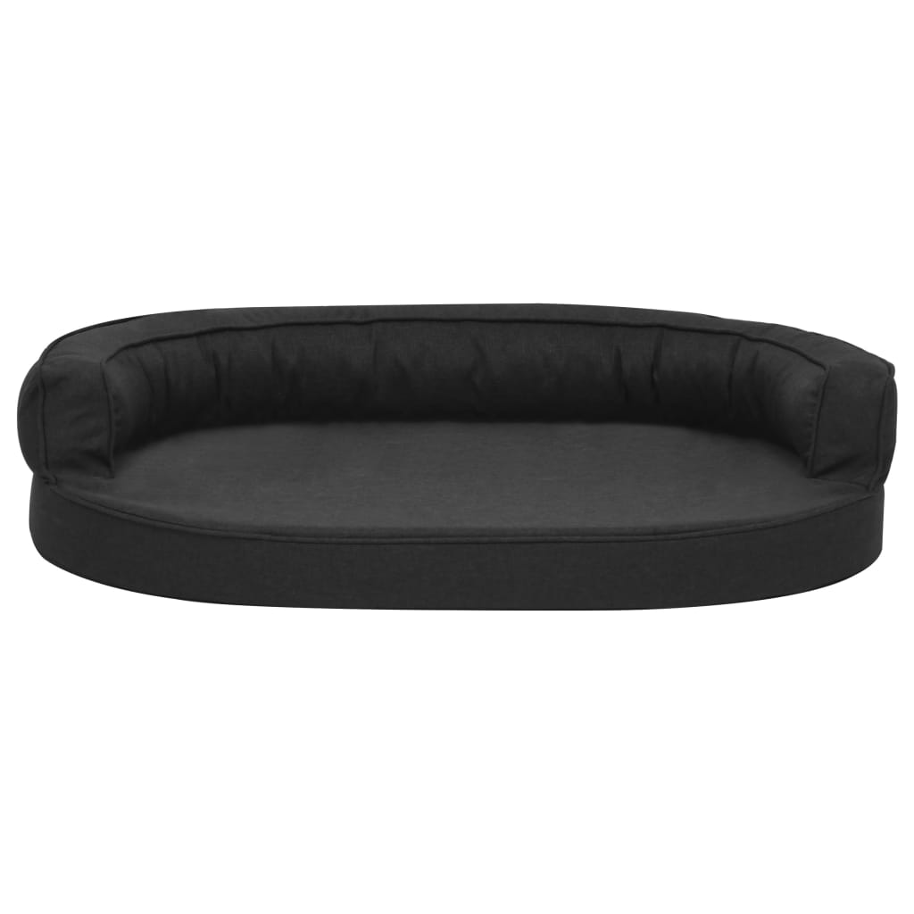 Vidaxl Dog Letto di lino ergonomico 75x53 cm nero