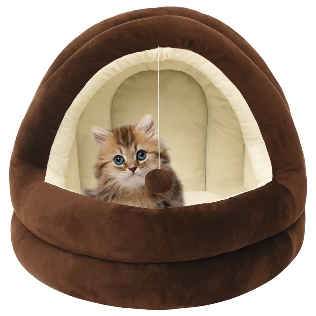 Vidaxl Cat Basket 50x50x45 cm brun og krem ​​-farget