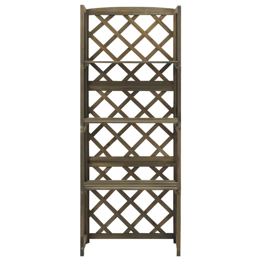 Vidaxl latwerk avec étagères 55x30x140 cm de pin massif gris gris