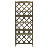 Vidaxl latwerk avec étagères 55x30x140 cm de pin massif gris gris