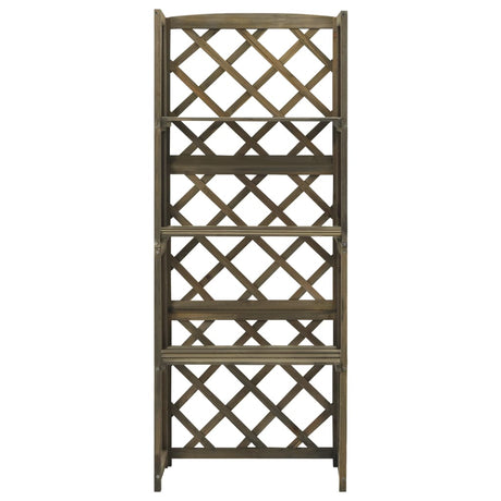 Vidaxl latwerk avec étagères 55x30x140 cm de pin massif gris gris