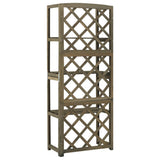 Vidaxl latwerk avec étagères 55x30x140 cm de pin massif gris gris