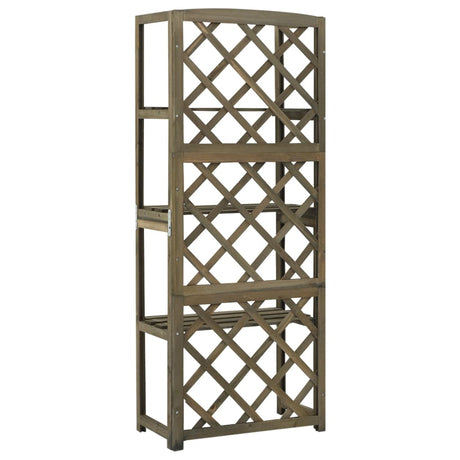 Vidaxl latwerk avec étagères 55x30x140 cm de pin massif gris gris