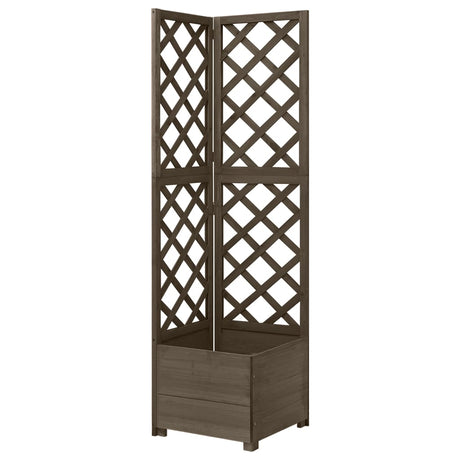Vidaxl Latwerkplantenbak Corner Modèle 40x40x150 cm Grey en bois pur