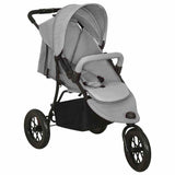 Vidaxl Porte-poussette en acier gris clair