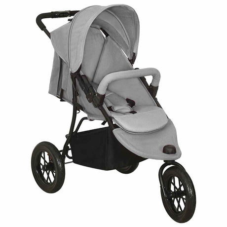 Vidaxl Porte-poussette en acier gris clair