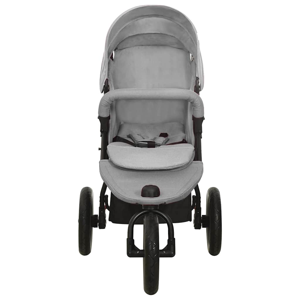 Vidaxl Porte-poussette en acier gris clair