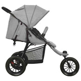 Vidaxl Porte-poussette en acier gris clair