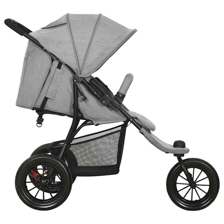 Vidaxl Porte-poussette en acier gris clair