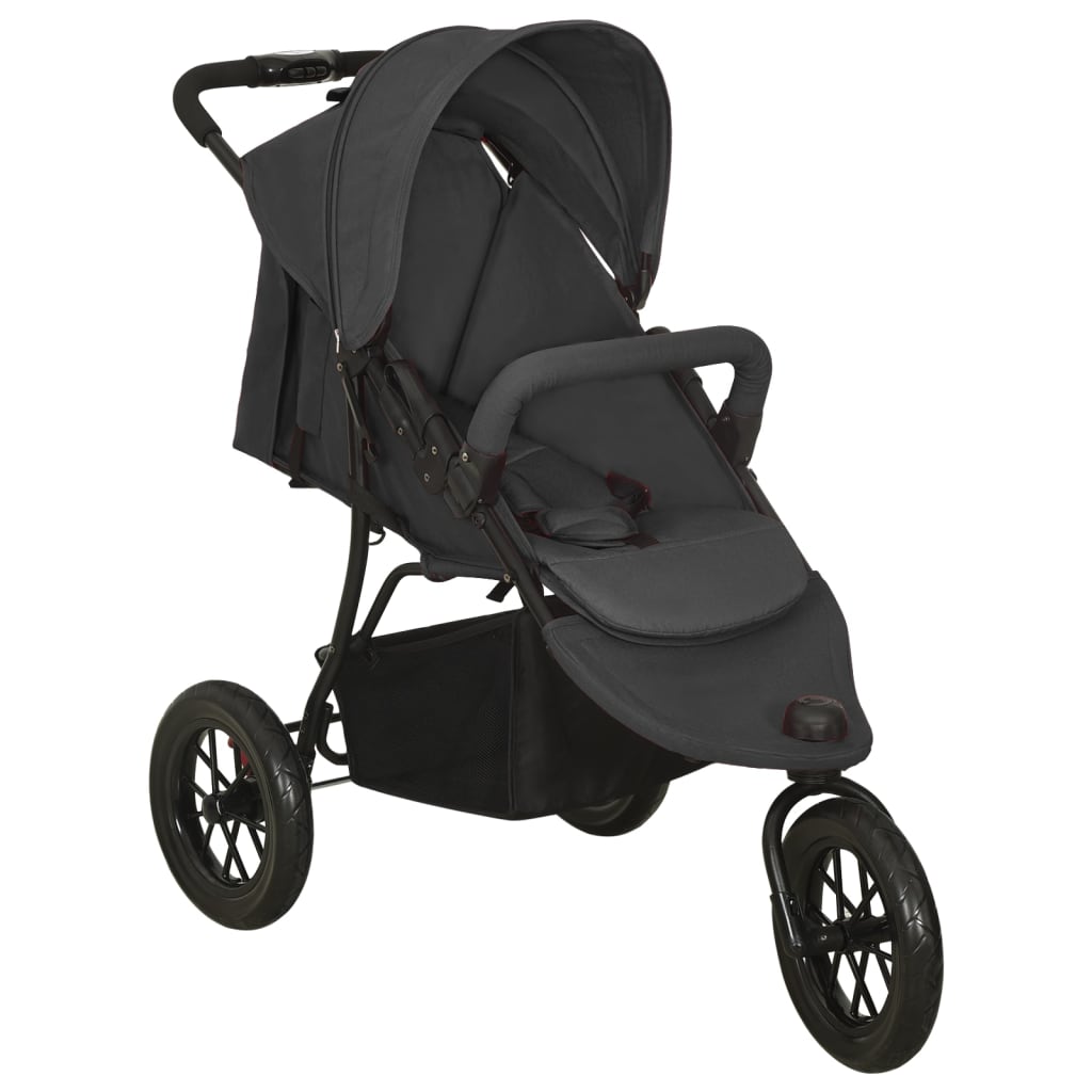 Vidaxl Pram en acier anthracite -colored