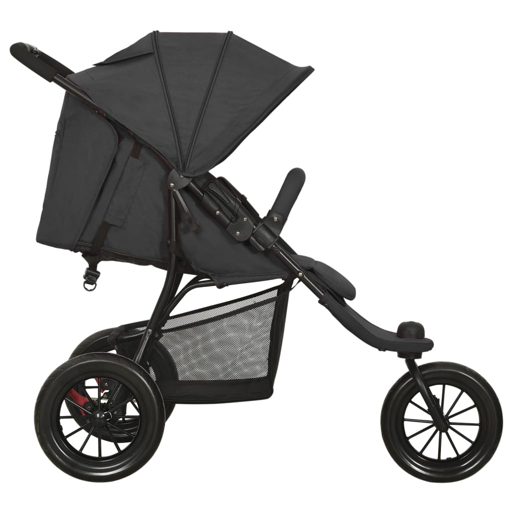 Vidaxl Pram en acier anthracite -colored