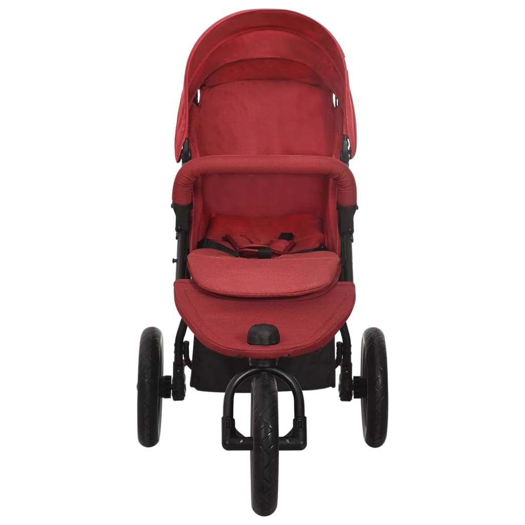 Vidaxl pram en acier rouge