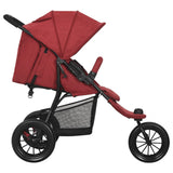 Vidaxl pram en acier rouge