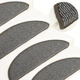 Mattes d'escalier Vidaxl 15 ST 56X17X3 CM SEMI-ROUNES