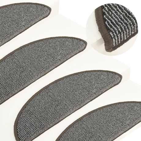 Mattes d'escalier Vidaxl 15 ST 56X17X3 CM SEMI-ROUNES
