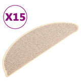 Mattes d'escalier Vidaxl 15 ST 56X17X3 cm Hémisphère blanc et brun