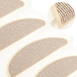 Mattes d'escalier Vidaxl 15 ST 56X17X3 cm Hémisphère blanc et brun