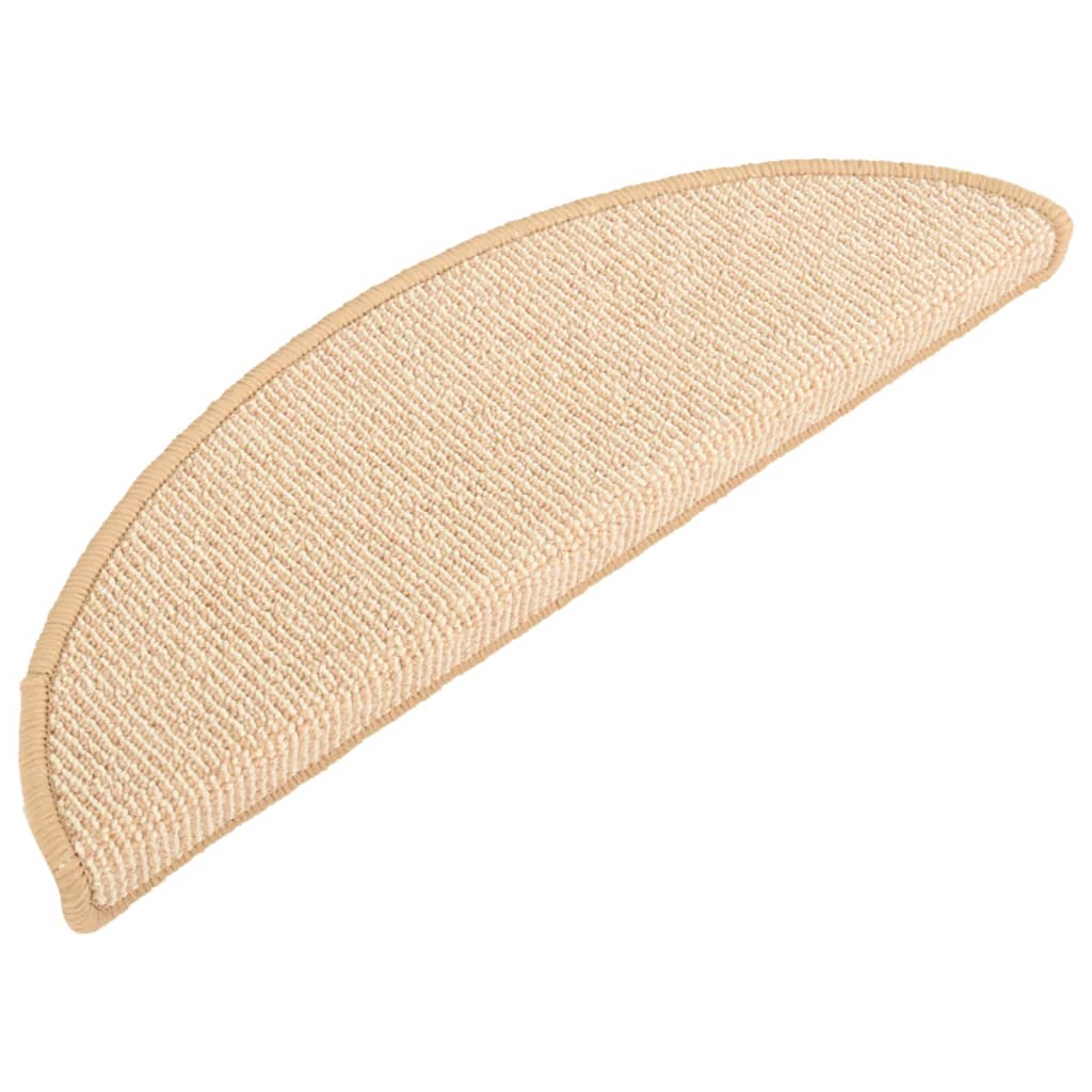 Mattes d'escalier Vidaxl 15 ST 56X17X3 CM CRÈME Hémisphère