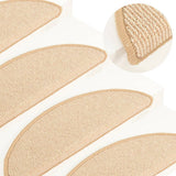 Mattes d'escalier Vidaxl 15 ST 56X17X3 CM CRÈME Hémisphère