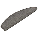 VidaXL tapis d'escalier 15 pcs 65x21x4 cm gris semi-circulaire grand