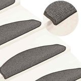 VidaXL tapis d'escalier 15 pcs 65x21x4 cm gris semi-circulaire grand