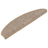 VidaXL Tapis d'escalier 15 pcs 65x21x4 cm gris et marron