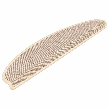 VidaXL Tapis d'escalier 15 pcs 65x21x4 cm blanc et marron